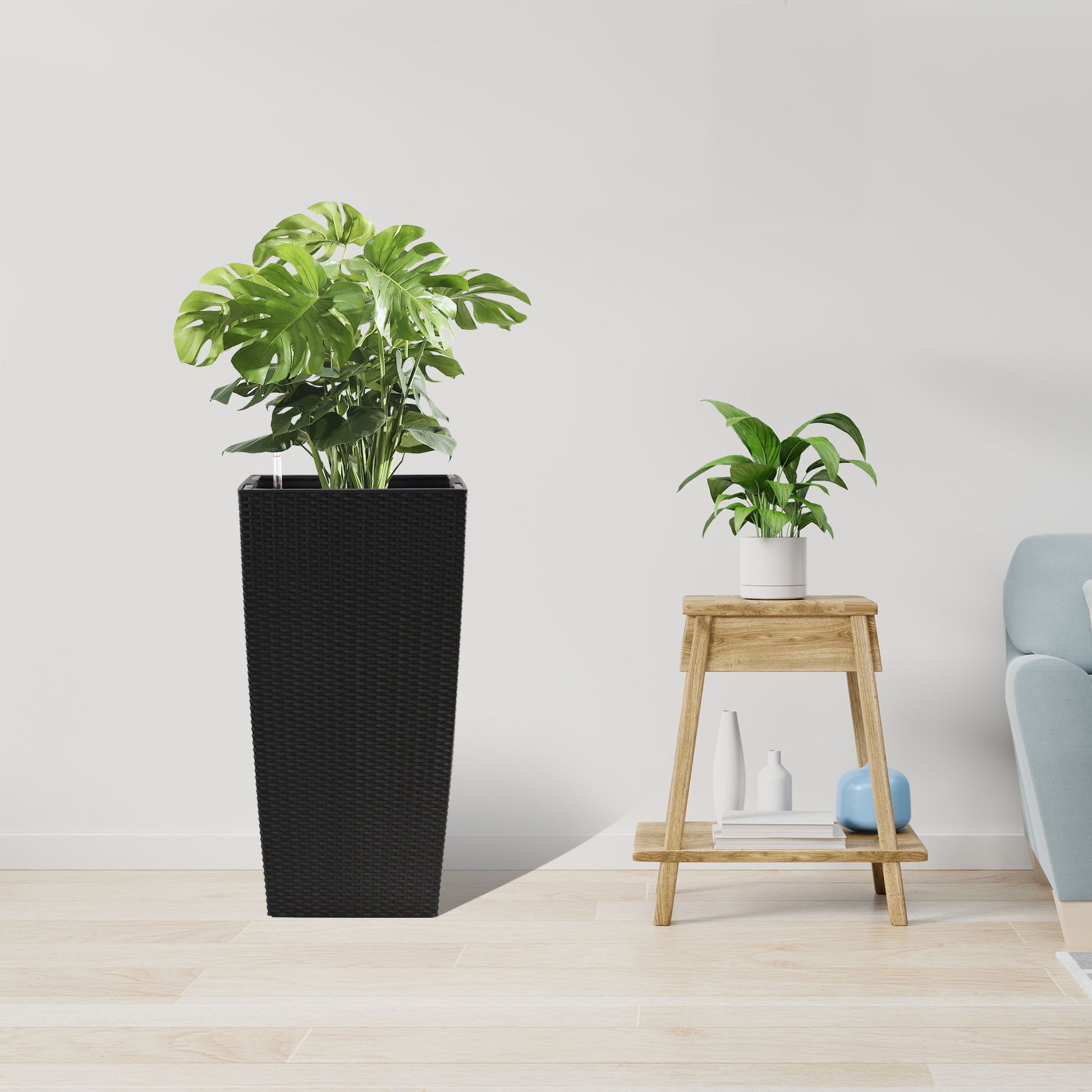 Large Self Watering Flower Pot With Drainage Holes & Inner Tray Daily Nest