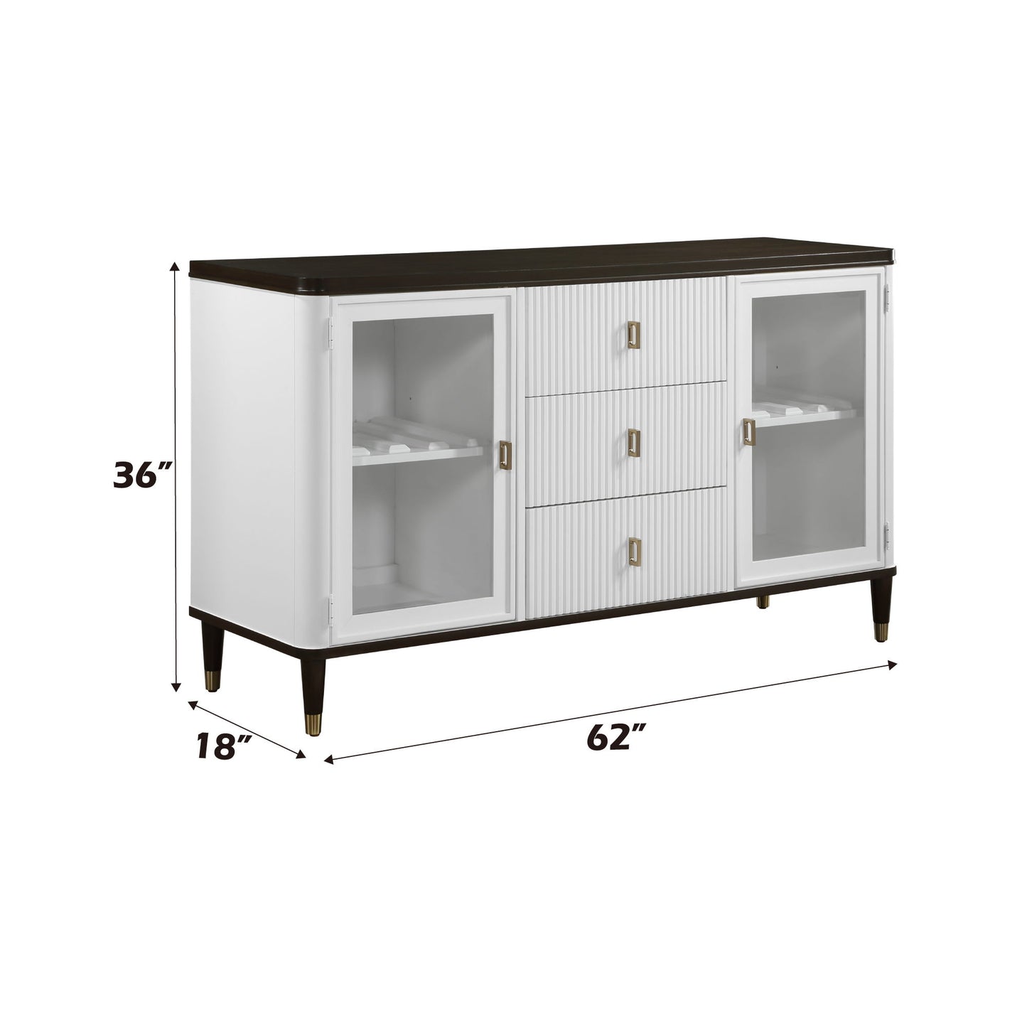 Carene - Server - Brown / White Acme
