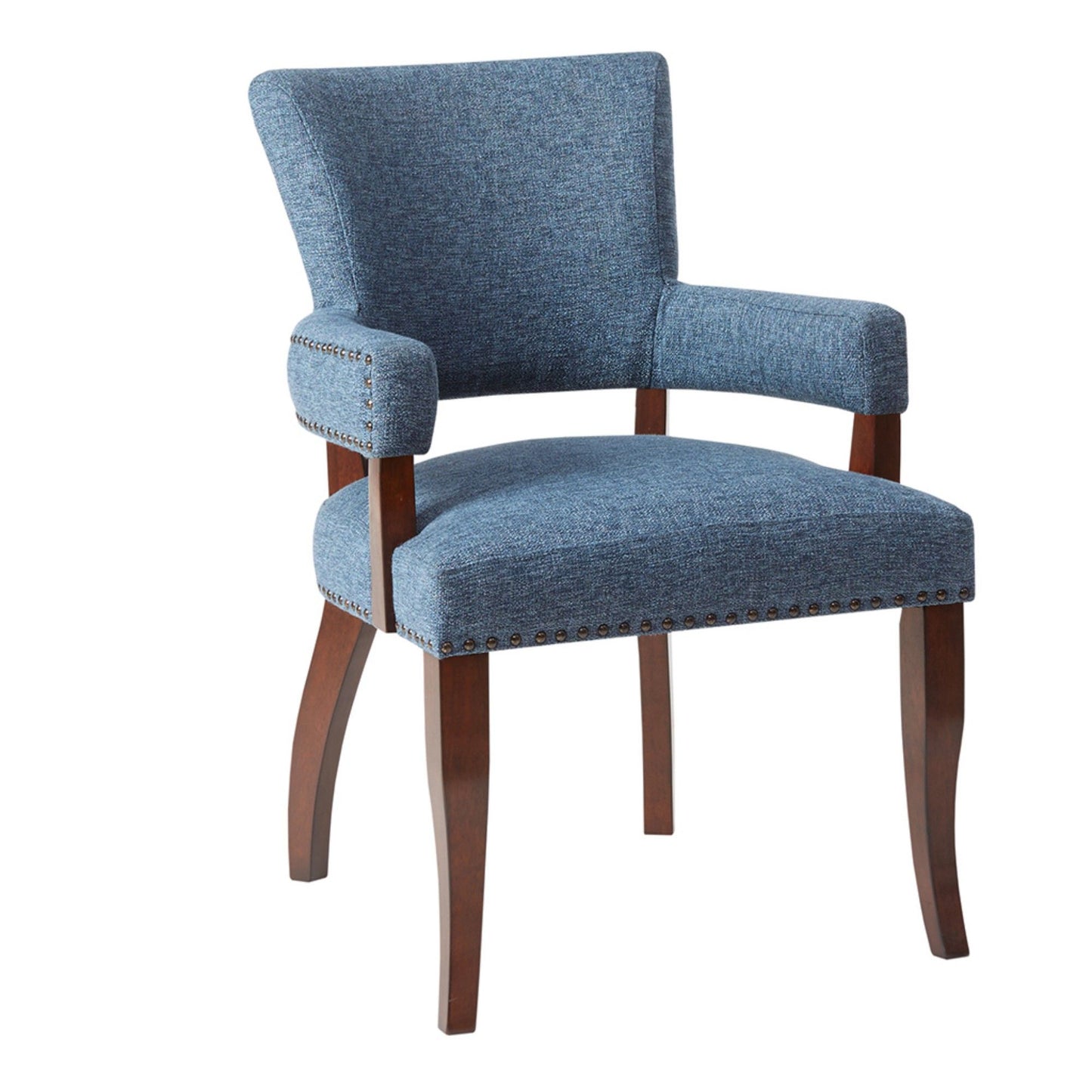 Elegant Arm Dining Chair With Brass Nail Head Detailing JLA