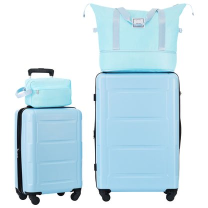 2 Piece Luggage Set With Bags Expanable Spinner Wheels ABS Lightweight Suitcase With Tsa Lock 20" / 28"