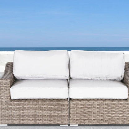 Chic Wide Outdoor Loveseat With Cushions LSI Patio Furniture