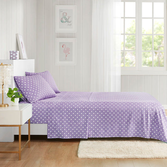 Polka Dot - Twin Sheet Set - Purple Mi Zone
