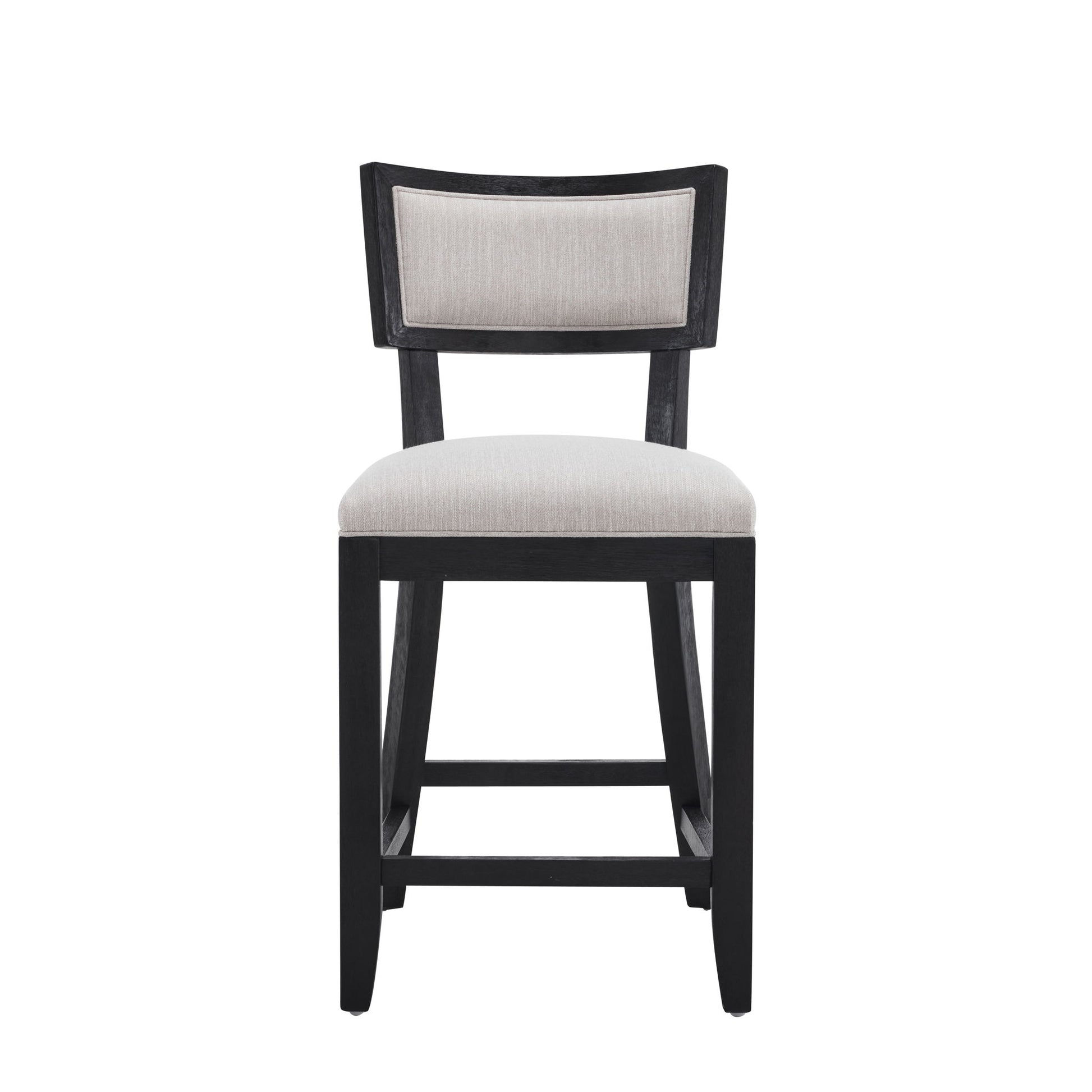 Upholstered Counter Height Bar Stools With Comfy Back (Set of 2) Noble House