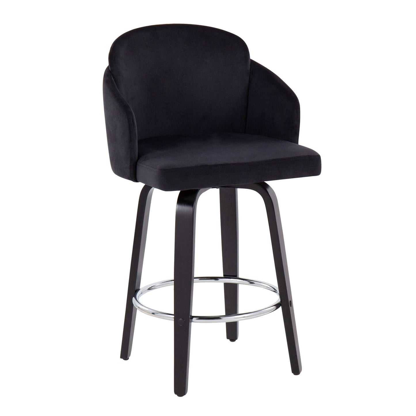 Dahlia - Contemporary Counter Stool Round Footrest (Set of 2) Lumi Source