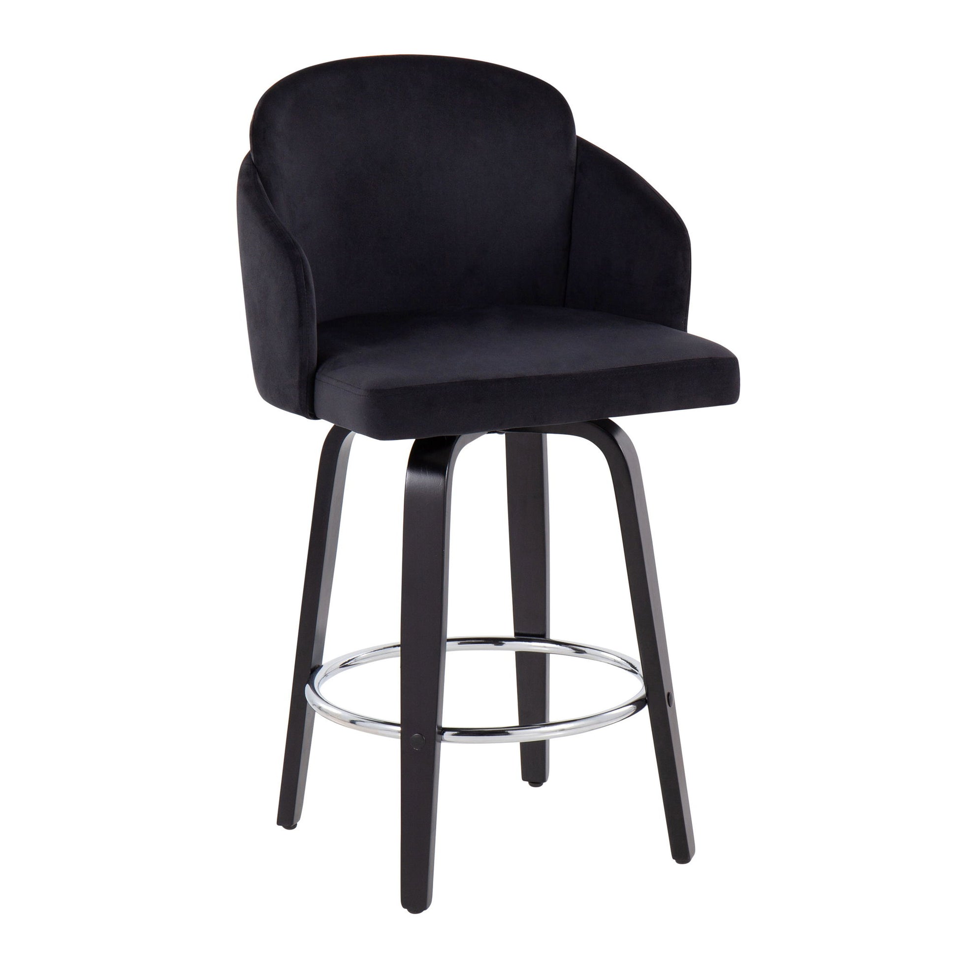 Dahlia - Contemporary Counter Stool Round Footrest (Set of 2) Lumi Source