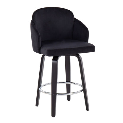 Dahlia - Contemporary Counter Stool Round Footrest (Set of 2) Lumi Source