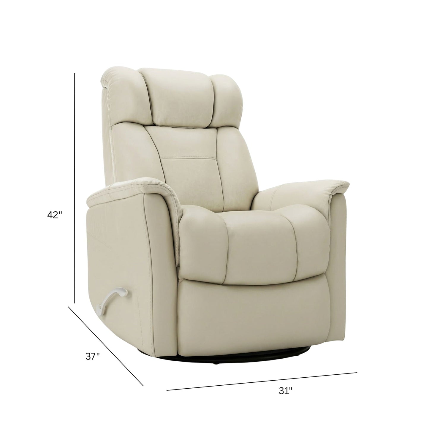 Bentley - Swivel Glider Recliner With Manual Adjustable Headrest & Footrest Home Essentials