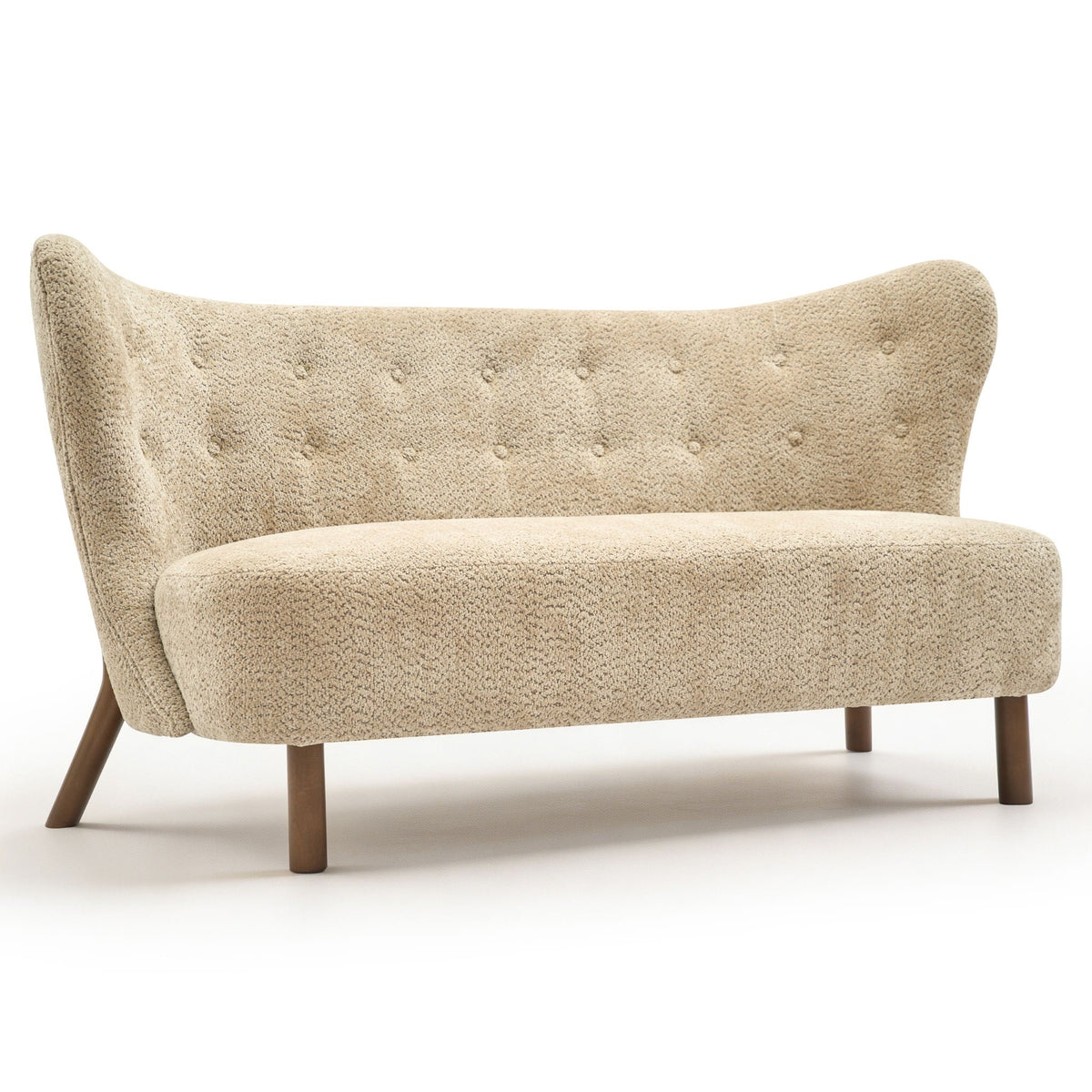 Nordic Chair Laid Back Loveseats With Curved Backres, No Armrests Home Essentials