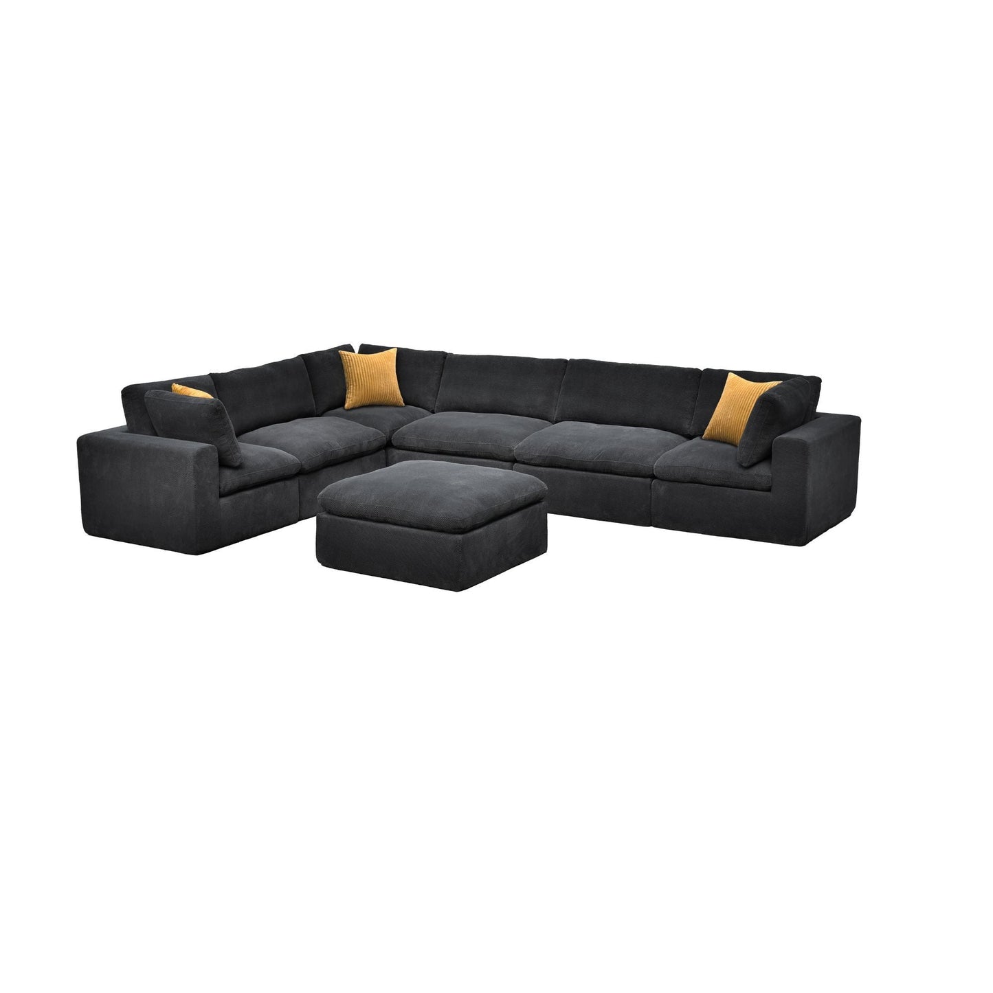 Custom Configuration Modular Sectional With Toss Pillows Home Essentials