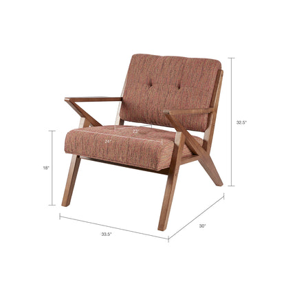 Lounge Chair With Tufted Upholstery And Solid Frame JLA