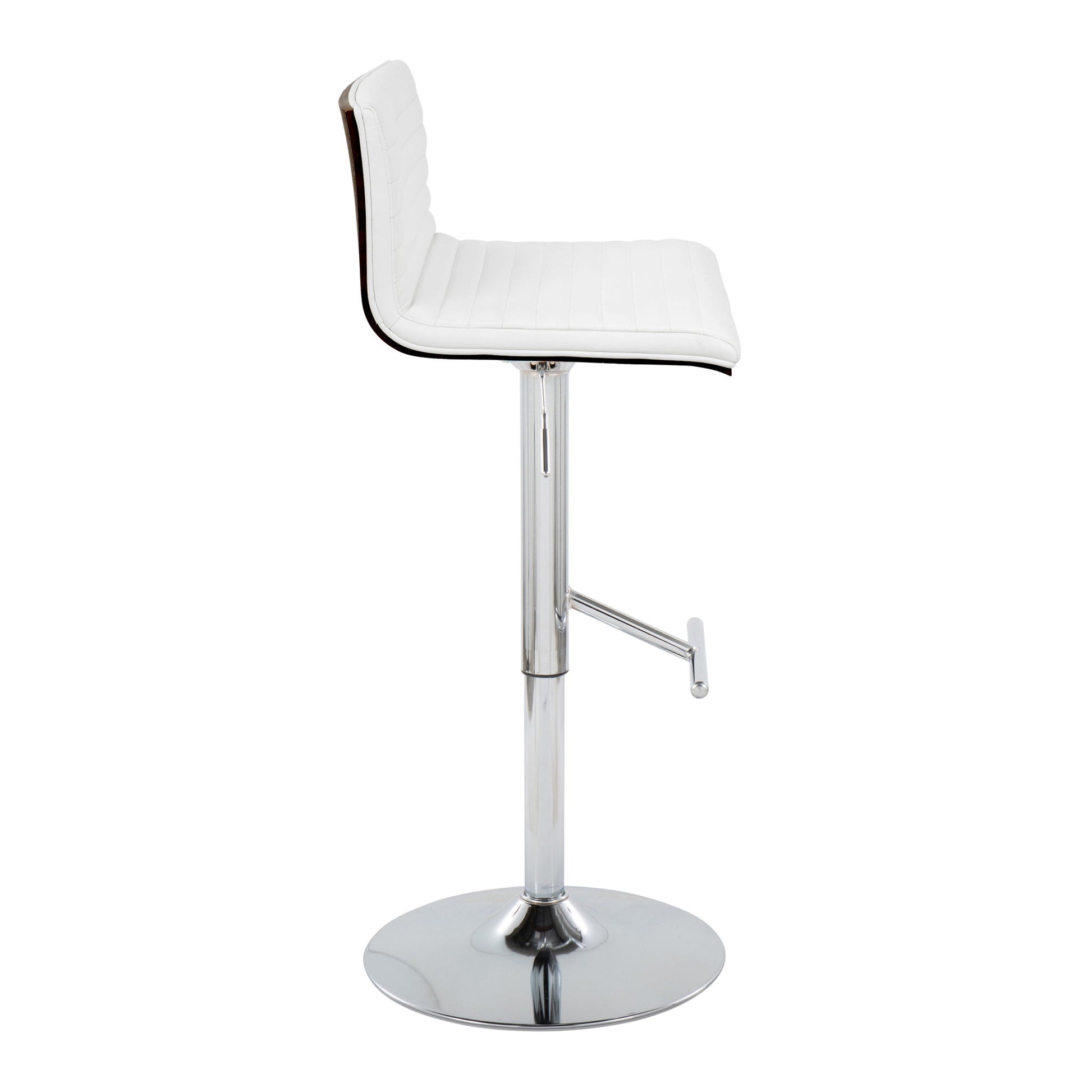 Mason - Contemporary Adjustable Barstool & Swivel With Straight T Footrest (Set of 2) Lumi Source