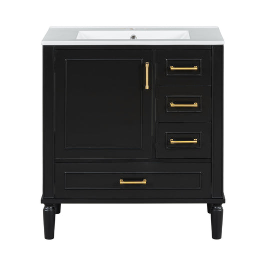 Traditional Bathroom Vanity Set With Soft Close Doors Hearth and Haven