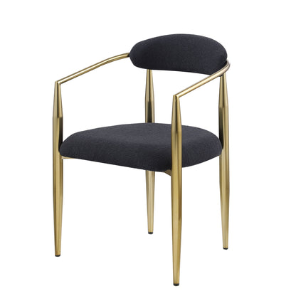 Dining Chairs (Set of 2), Mid-Century Modern Dining Chairs, Kitchen Dining Room Chairs, Round Boucle Backrest Sherpa Dining Chair With Metal Legs Home Essentials