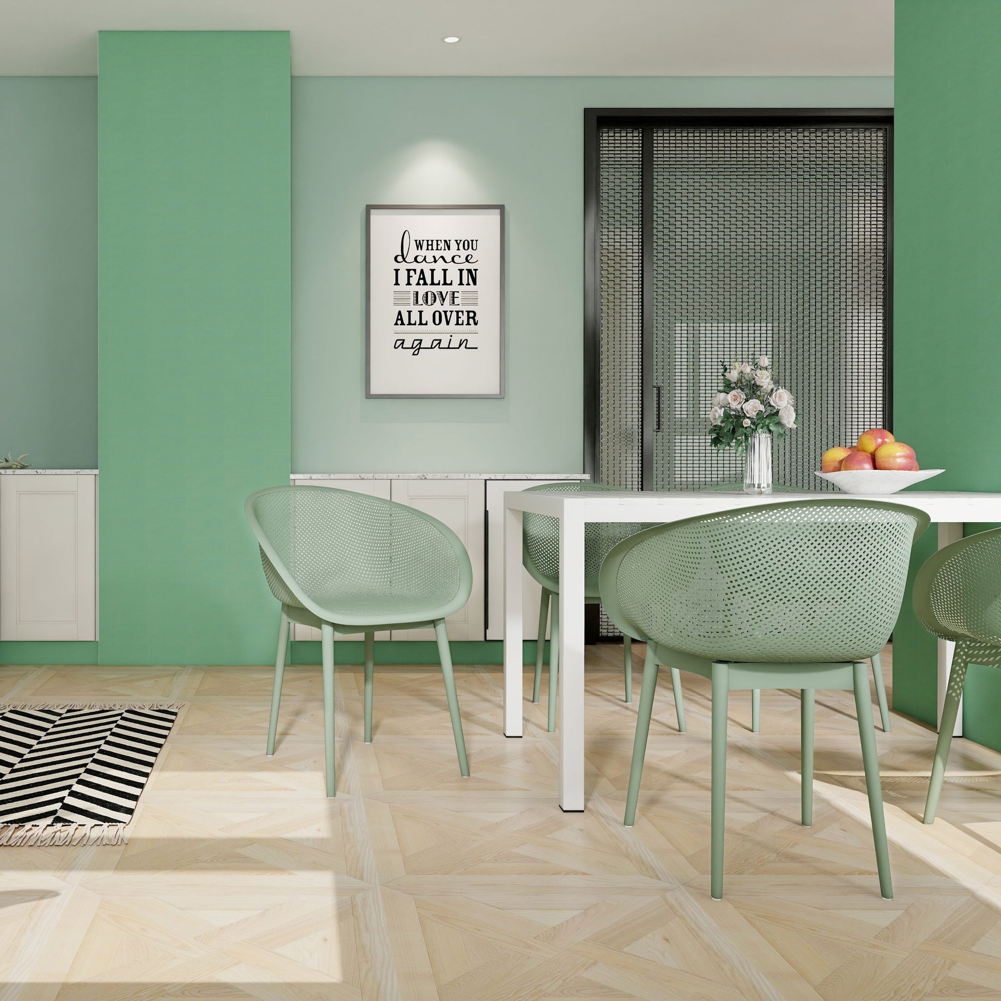 4 Pack Lounge Chair Set With Long Table Home Essentials