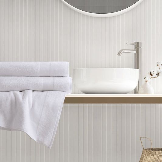 Premium Turkish Cotton 500GSM Plush 2 Piece XL Towel Set - White Super Listing