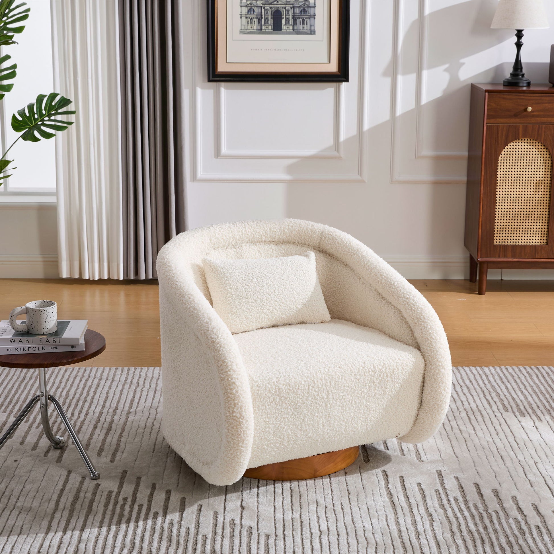 Swivel Accent Chair With 360 Degree Rotating Home Essentials