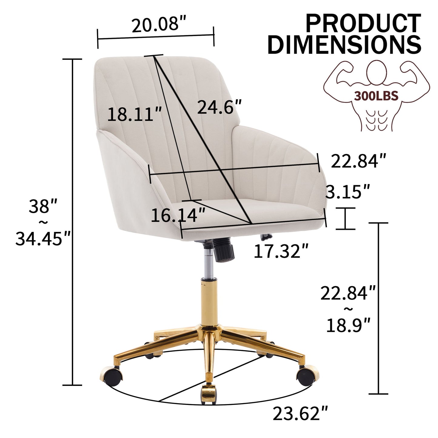 Adjustable Ergonomic Swivel Office Chair Home Essentials