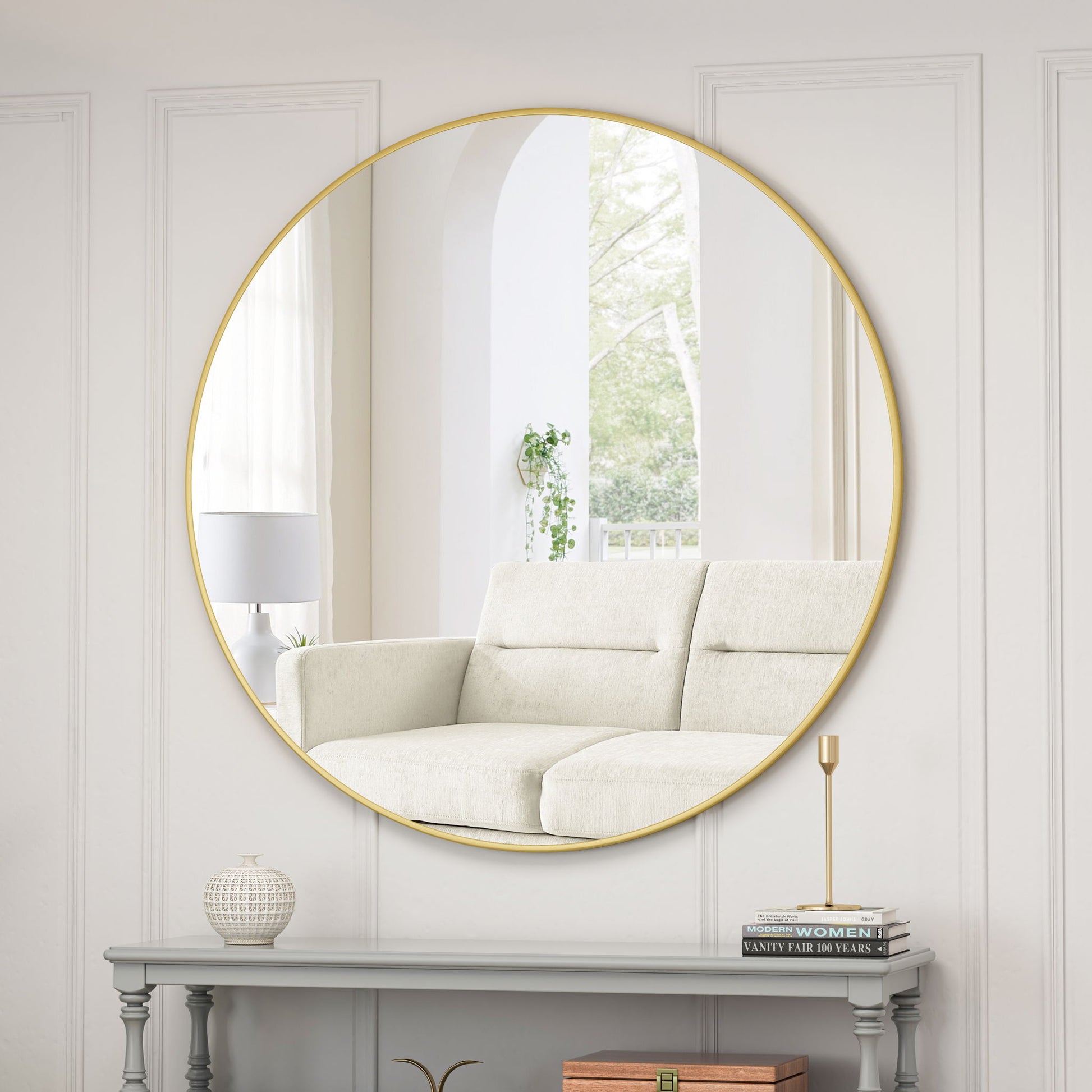 Wall Circular Mirror Metal Framed Mirror Round Vanity Mirror Dressing Mirror, For Bathroom, Living Room, Bedroom Wall Decor Daily Nest