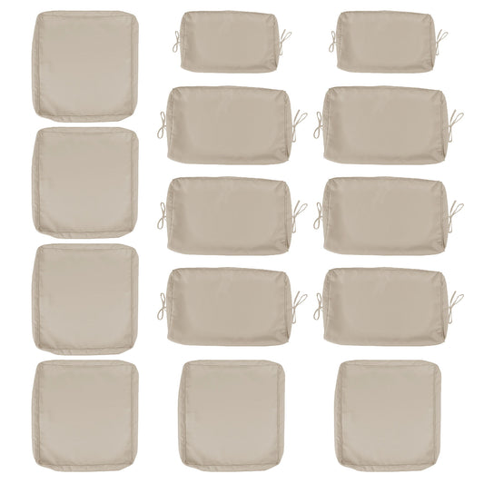 14 Pack Cushion Covers For 7 Piece Wicker Rattan Sectional Sofa Home Essentials