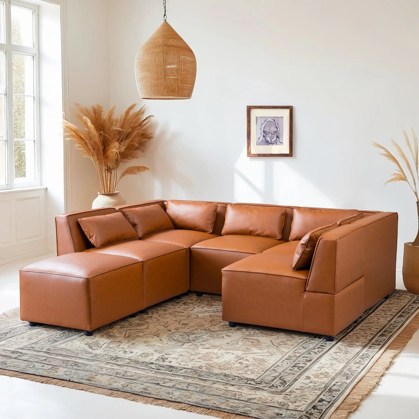 Wexford - Modular Sofa - Cognac Ashcroft Furniture