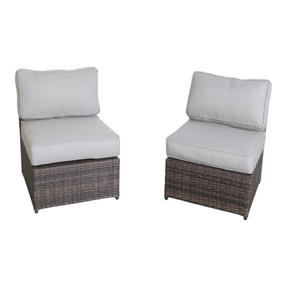 Outdoor Wicker Sectional With Weather Resistant Cushions And Table LSI Patio Furniture