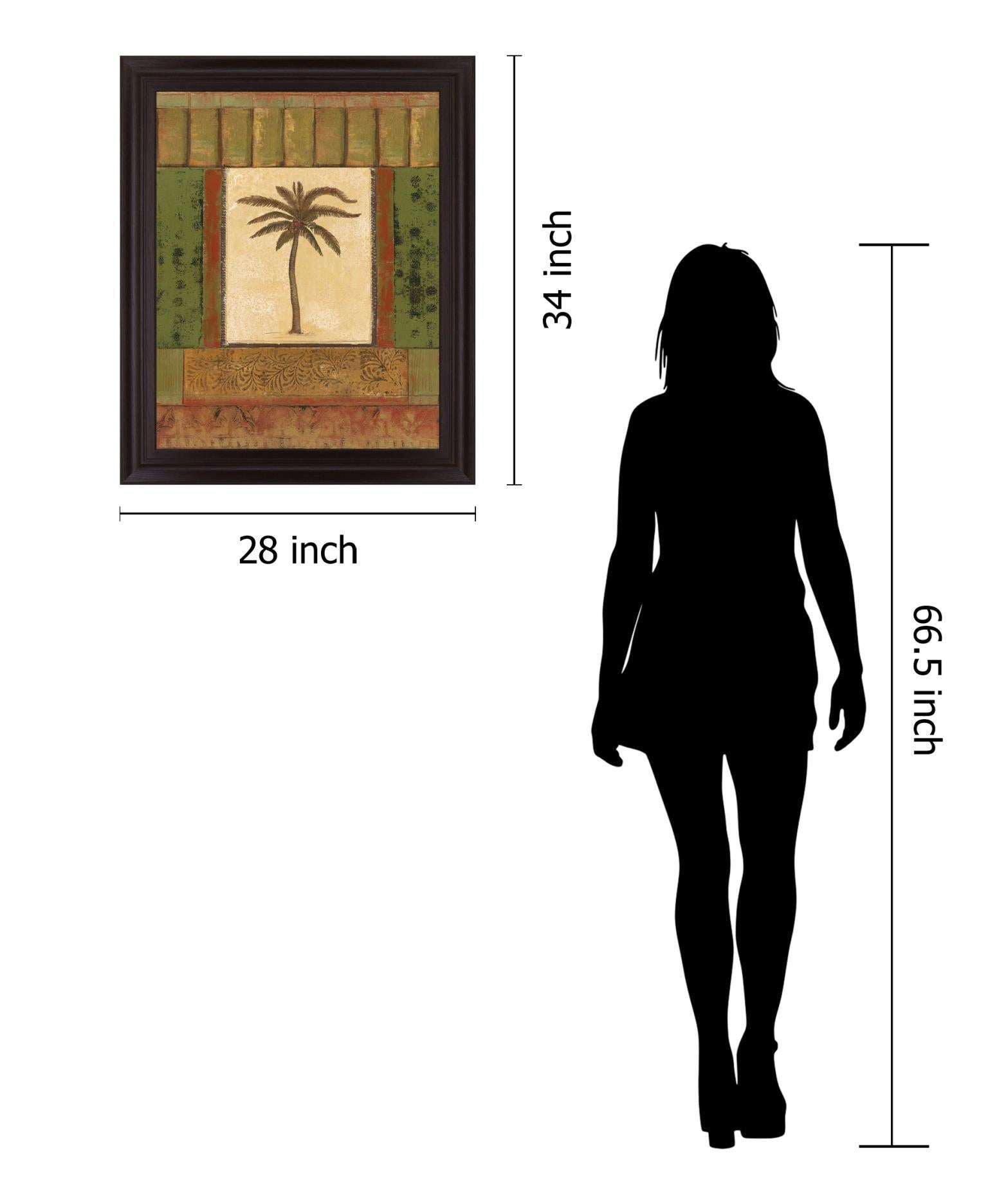 Verdant Palmway - 28" x 34" Framed Wall Art Classy Art
