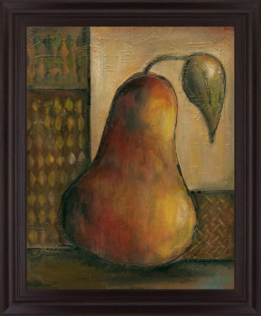 Rustic Golden Pear - 28" x 34" Framed Wall Art Classy Art