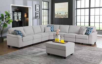 Leo - Comfor Modular Sofa And Ottoman Lilola Home