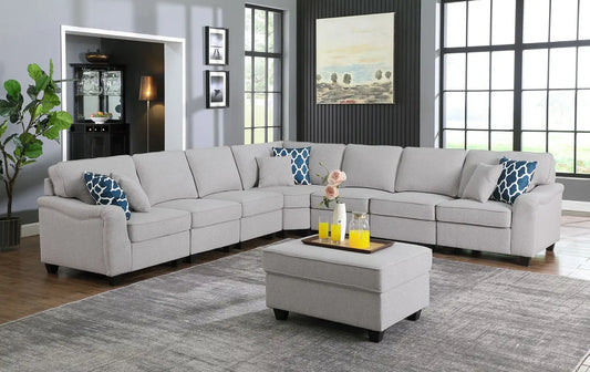 Leo - Comfor Modular Sofa And Ottoman Lilola Home