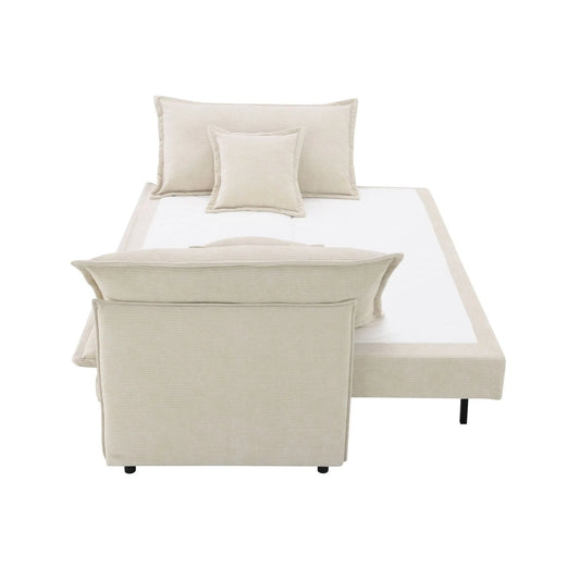 Elisea - Sleeper Sectional Sofa With 2 Toss Pillows - Beige Acme