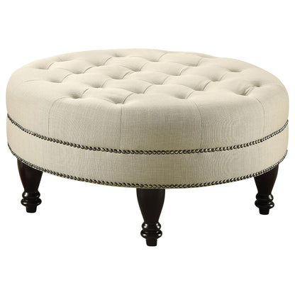 Oatmeal Cocktail Ottoman - Beige Furniture Max