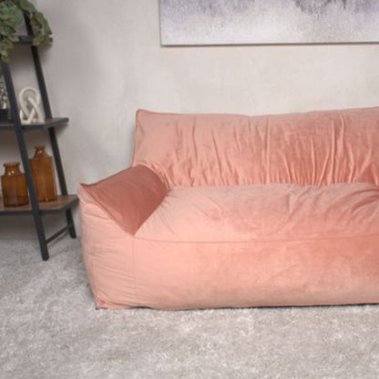 Fila - Velveteen Oversized Seater Bean Bag Chair With Armrests Home Essentials