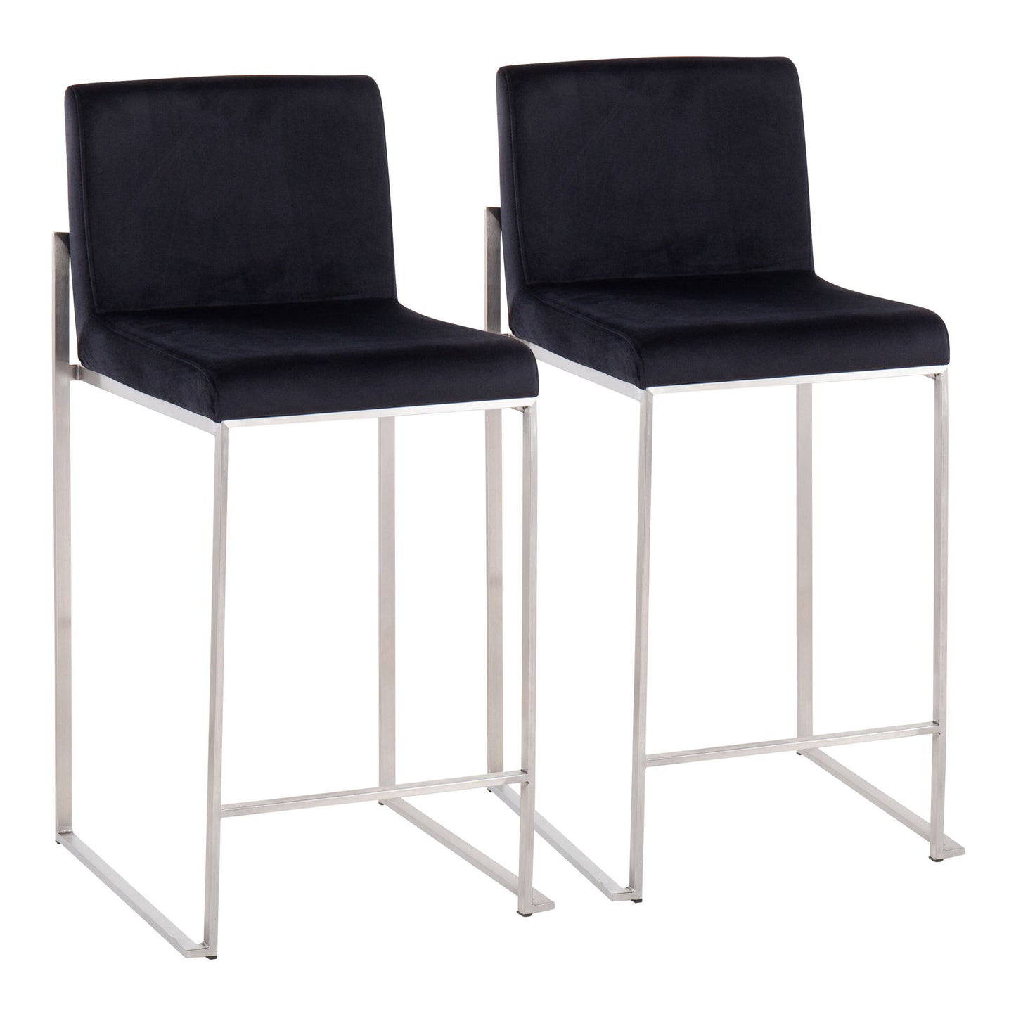 Fuji - Contemporary High Back Counter Stool, Functional Design Lumi Source