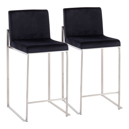 Fuji - Contemporary High Back Counter Stool, Functional Design Lumi Source