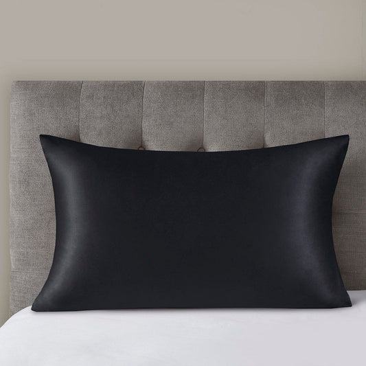 Silk - 100% Mulberry Single Queen Pillowcase - Black