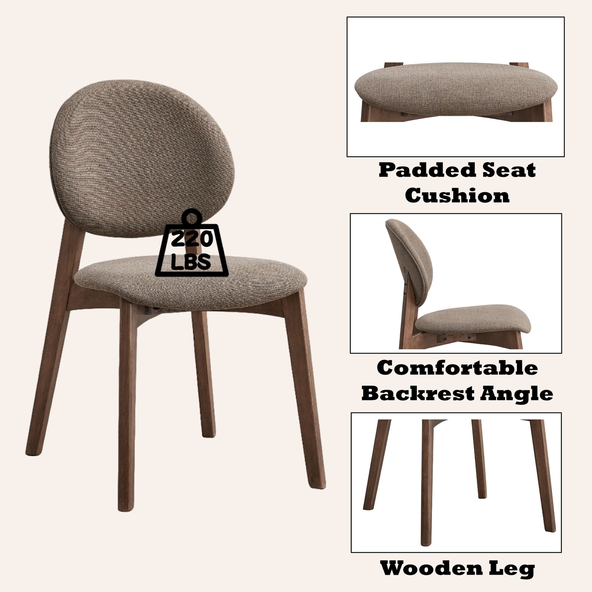 Hadasa - Side Chair, Elegant Upholstery (Set of 2) Acme