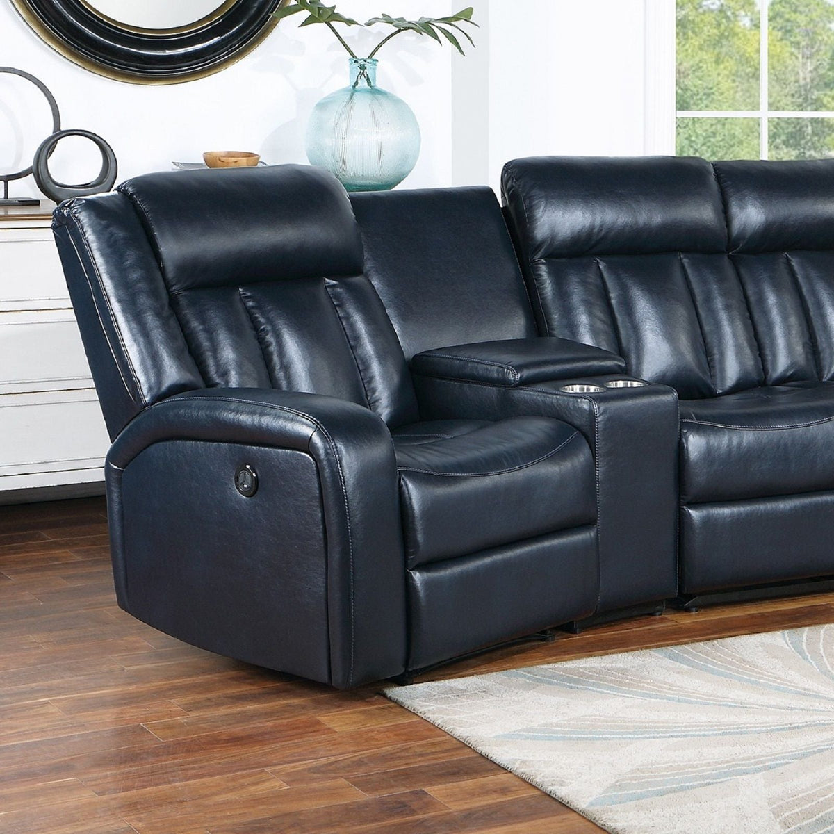 Reclining Sectional Sofa Set With Console Cup Holders USB Ports And Track Arms Home Essentials