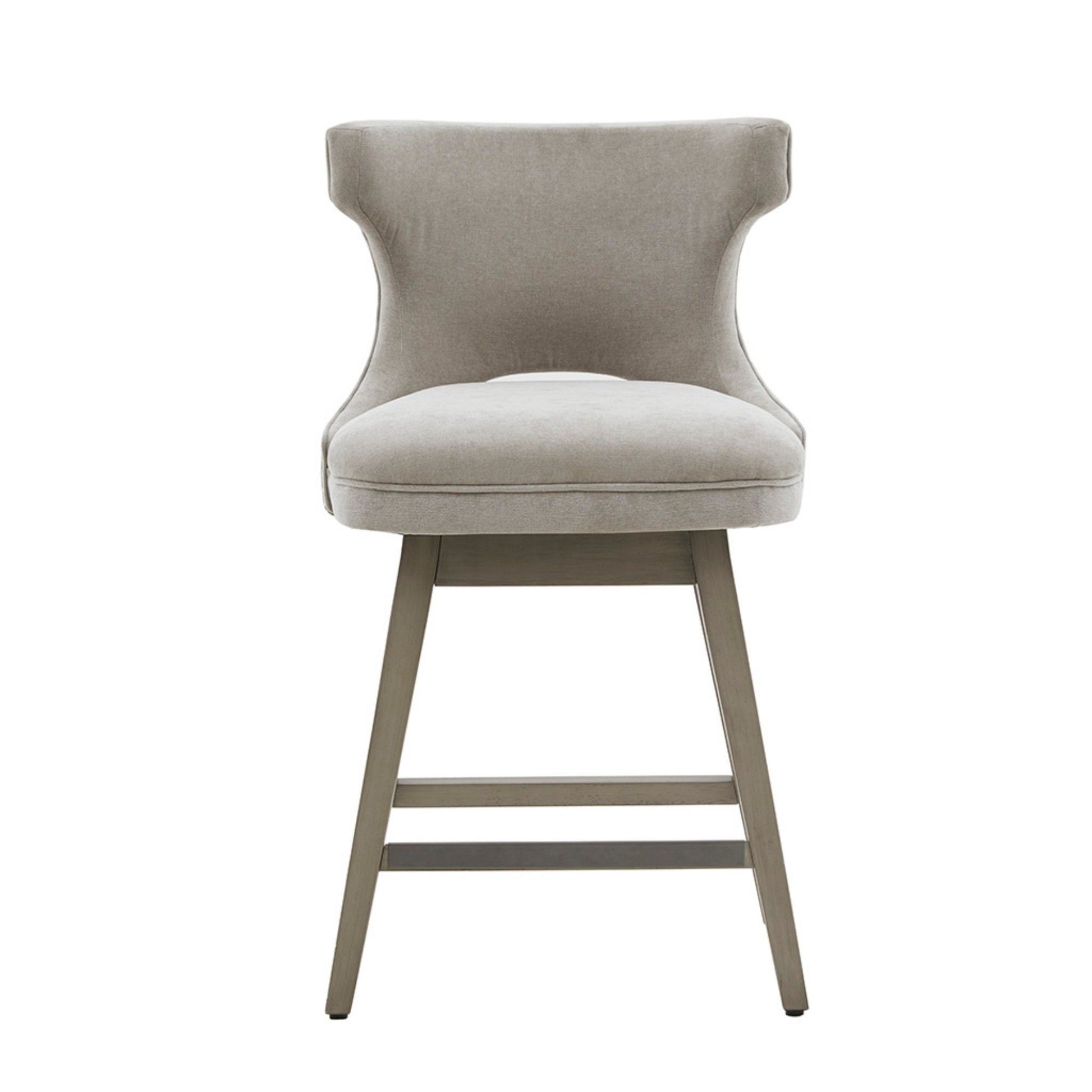 360 Degree Swivel Counter Stool With Silver Detailing JLA