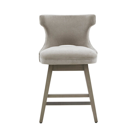 360 Degree Swivel Counter Stool With Silver Detailing JLA