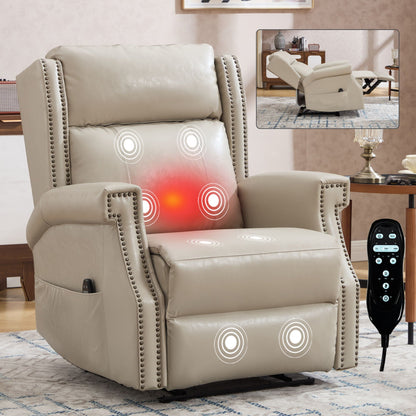 Manual Recliner Chair With Heavy Duty Motion Mechanism, 8 Vibrating Nodes And 3 Massage Modes For Living Room Home Essentials