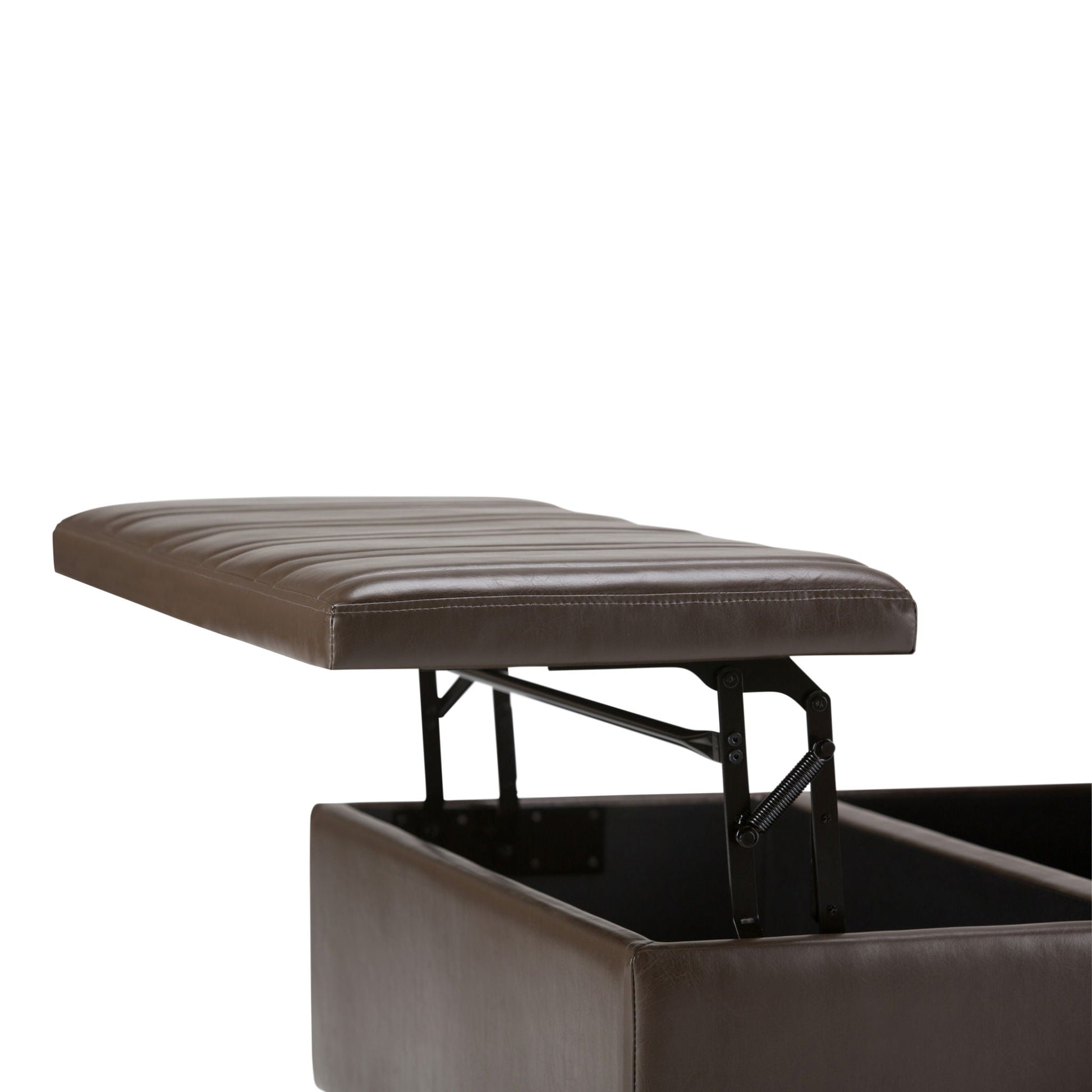 Ellis - Coffee Table Storage Ottoman Contemporary Design Simpli-Home