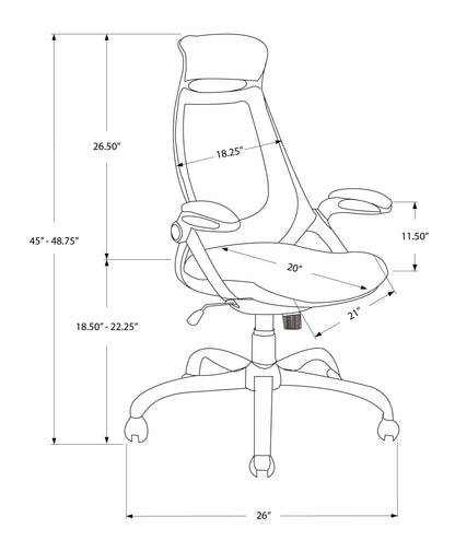 Office Chair, Adjustable Height, Swivel, Ergonomic, Armrests, Contemporary & Modern 8th Street
