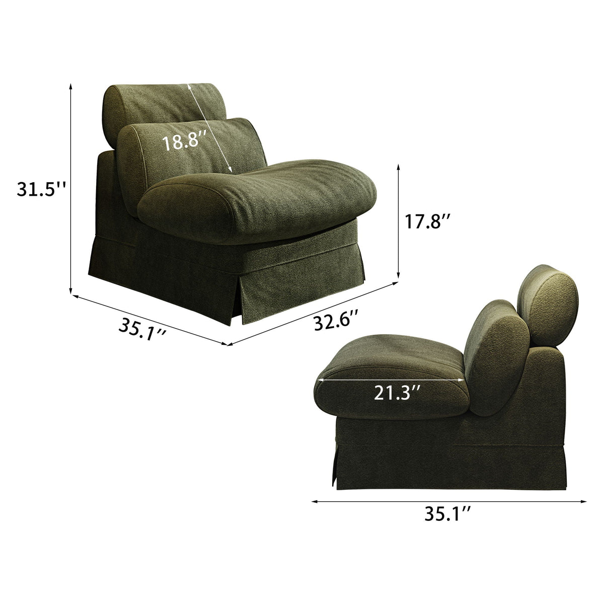 Accent Chair, Soft Medium Firm Upholstery For Living Room Home Essentials