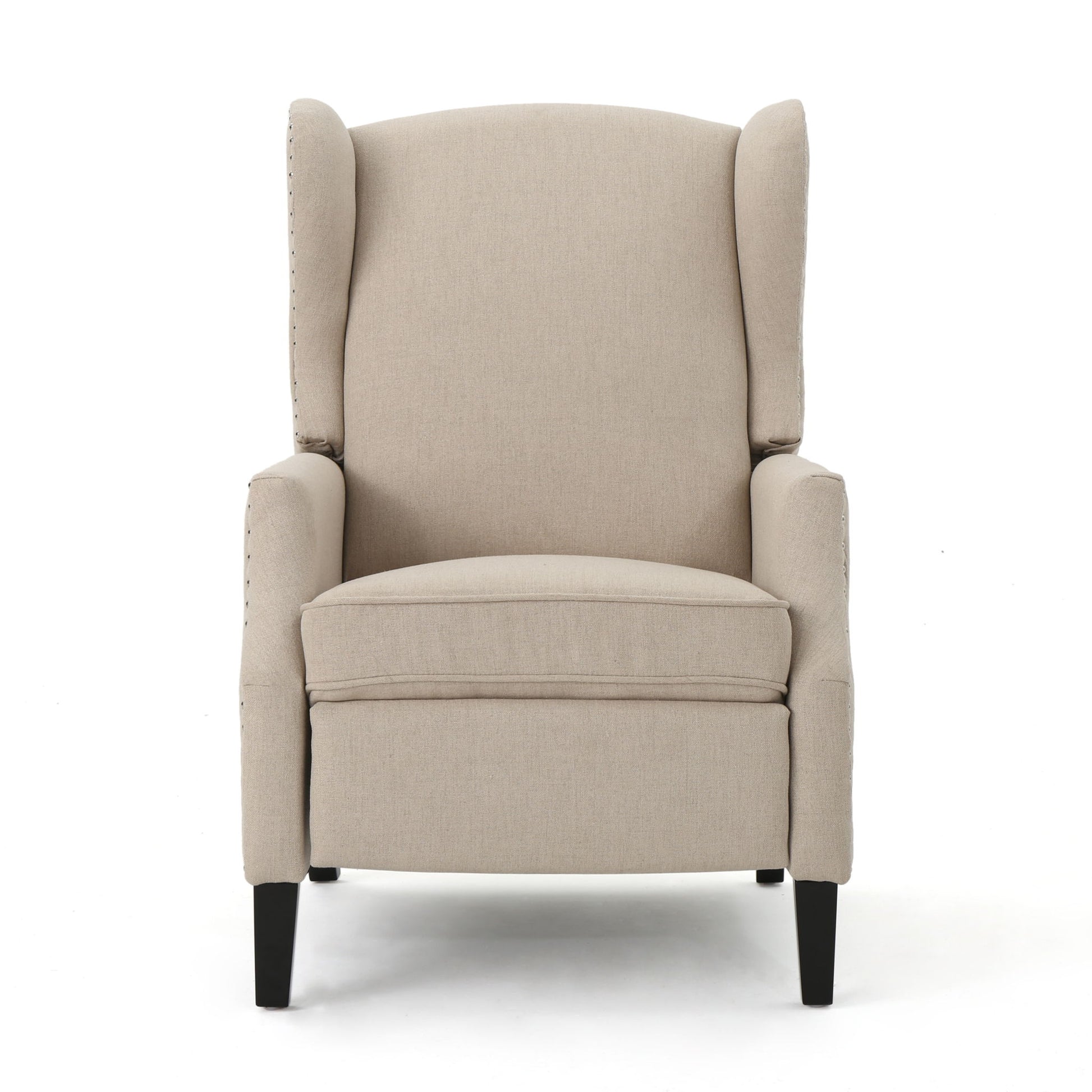 Westeros Wing Back Fabric Upholstered Recliner Noble House