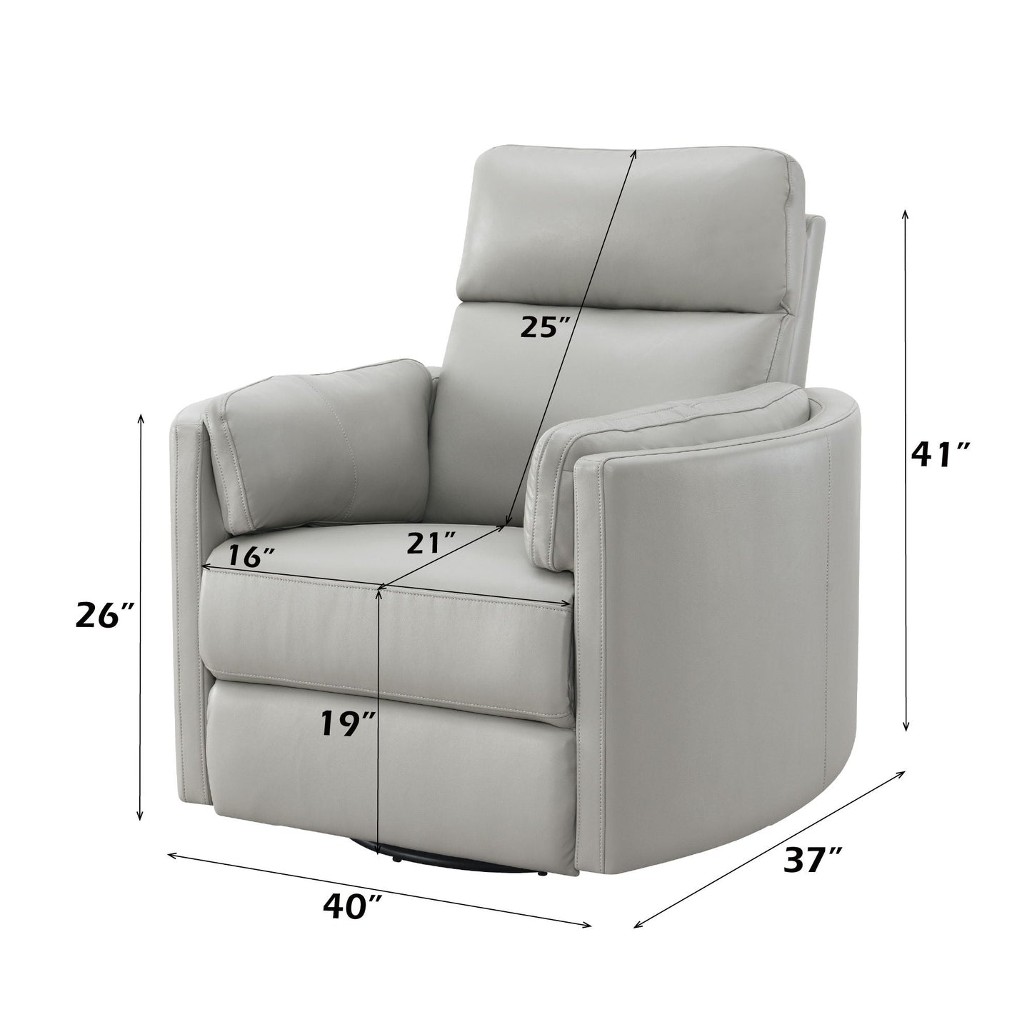 Sagen - Glider Recliner With Swivel Acme