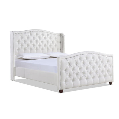 Marcella - Upholstered Shelter Headboard Bed Set Jennifer Taylor Home