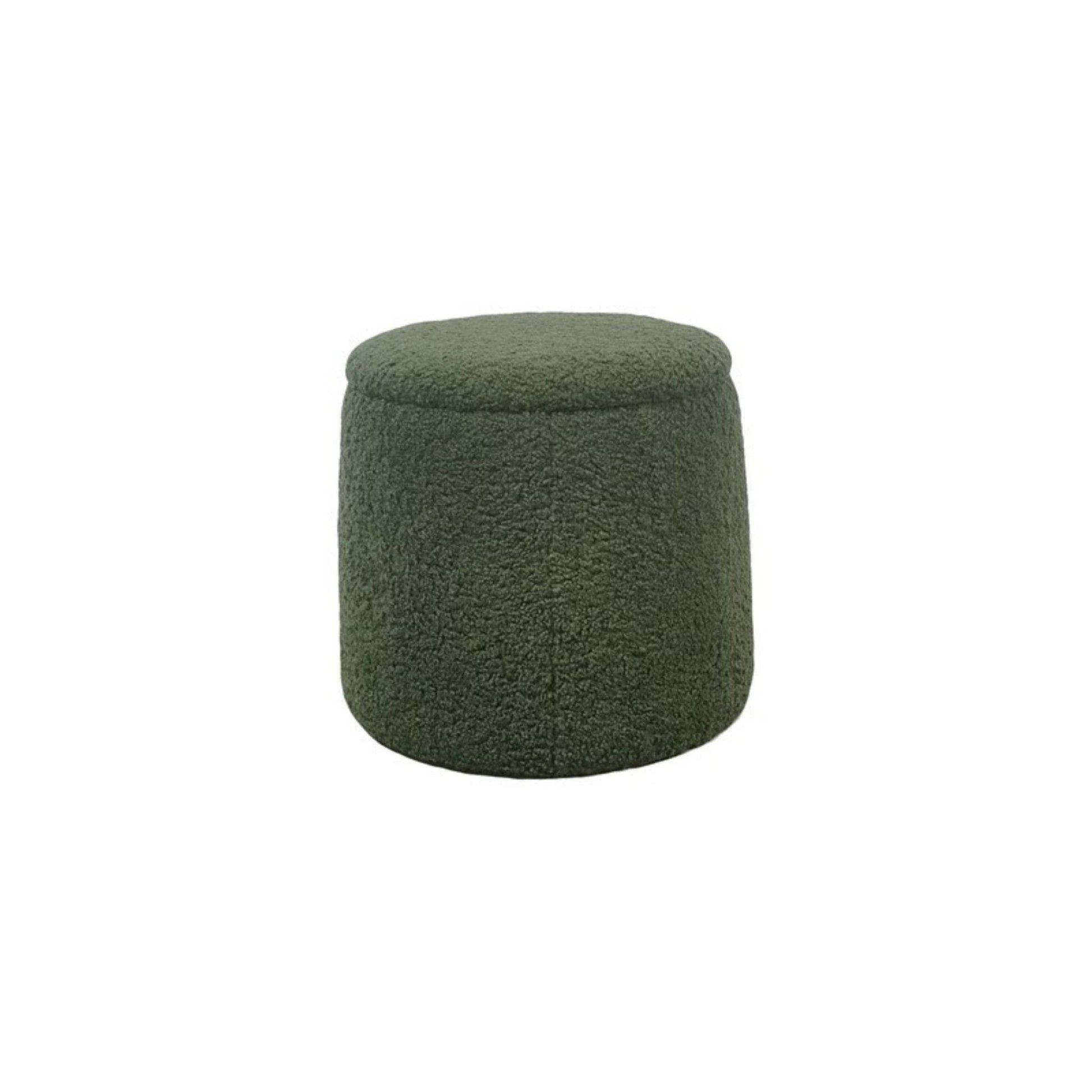 Elegant Round Storage Ottoman Upholstered JLA