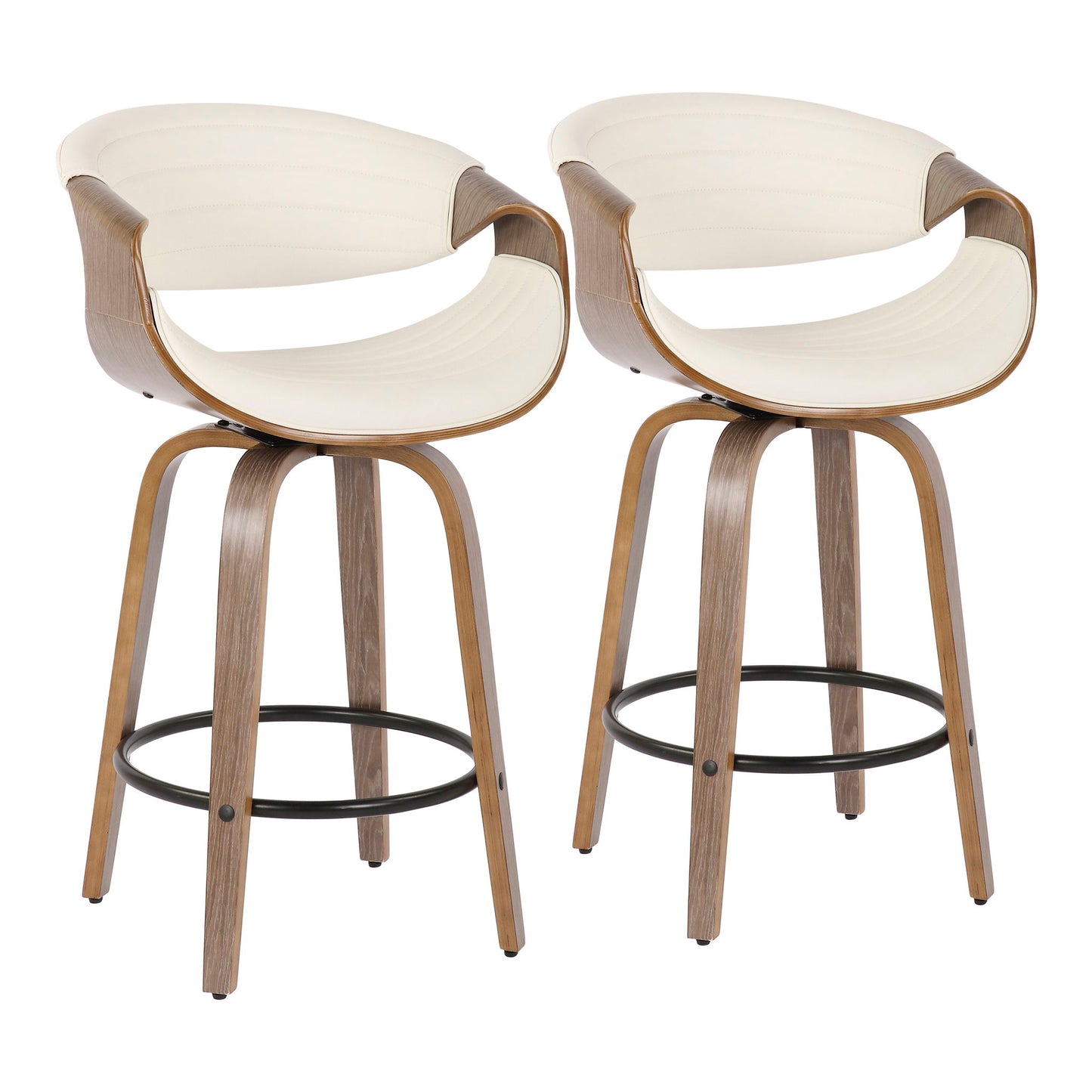 Symphony - Mid Century Modern Counter Stool (Set of 2) Lumi Source