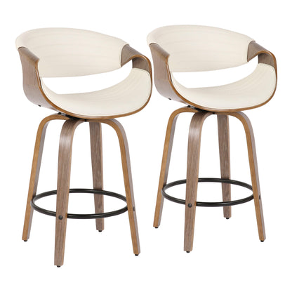 Symphony - Mid Century Modern Counter Stool (Set of 2) Lumi Source