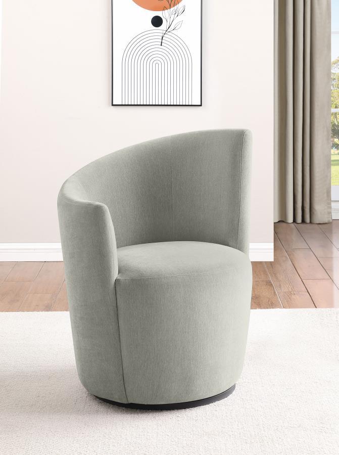Nueva - Upholstered Swivel Chair Curved Backrest Coaster Fine Furniture